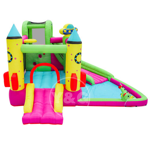 Inflatable rocket castle with poolYG-05