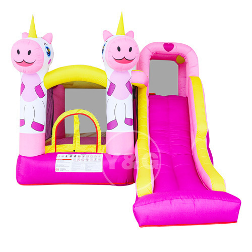 Pink unicorn bouncy castleYG-07
