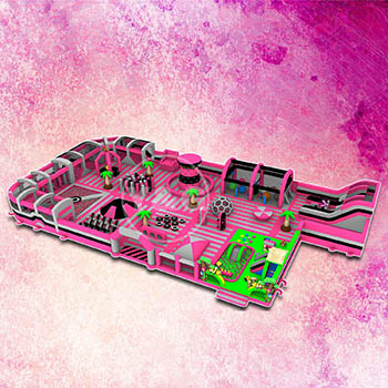 Rose Pink Inflatable Trampoline ParkYGIP-02
